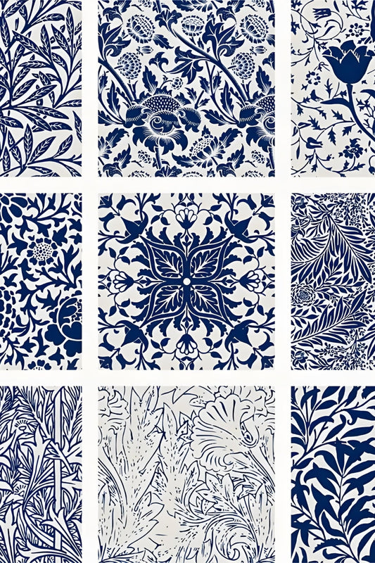 Blue Wallpaper Postal Card