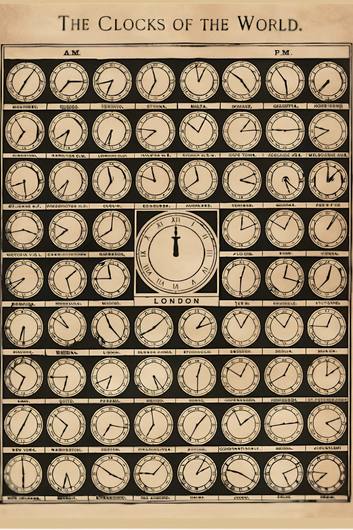 Clocks Postal Card