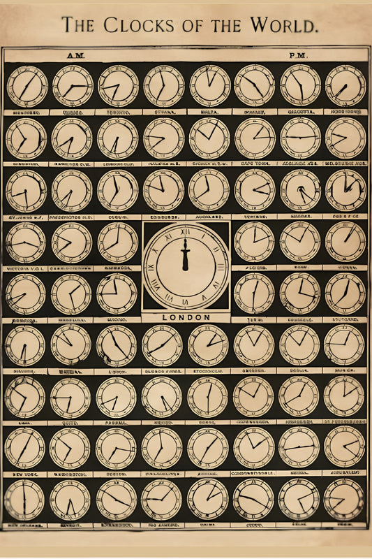 Clocks Postal Card