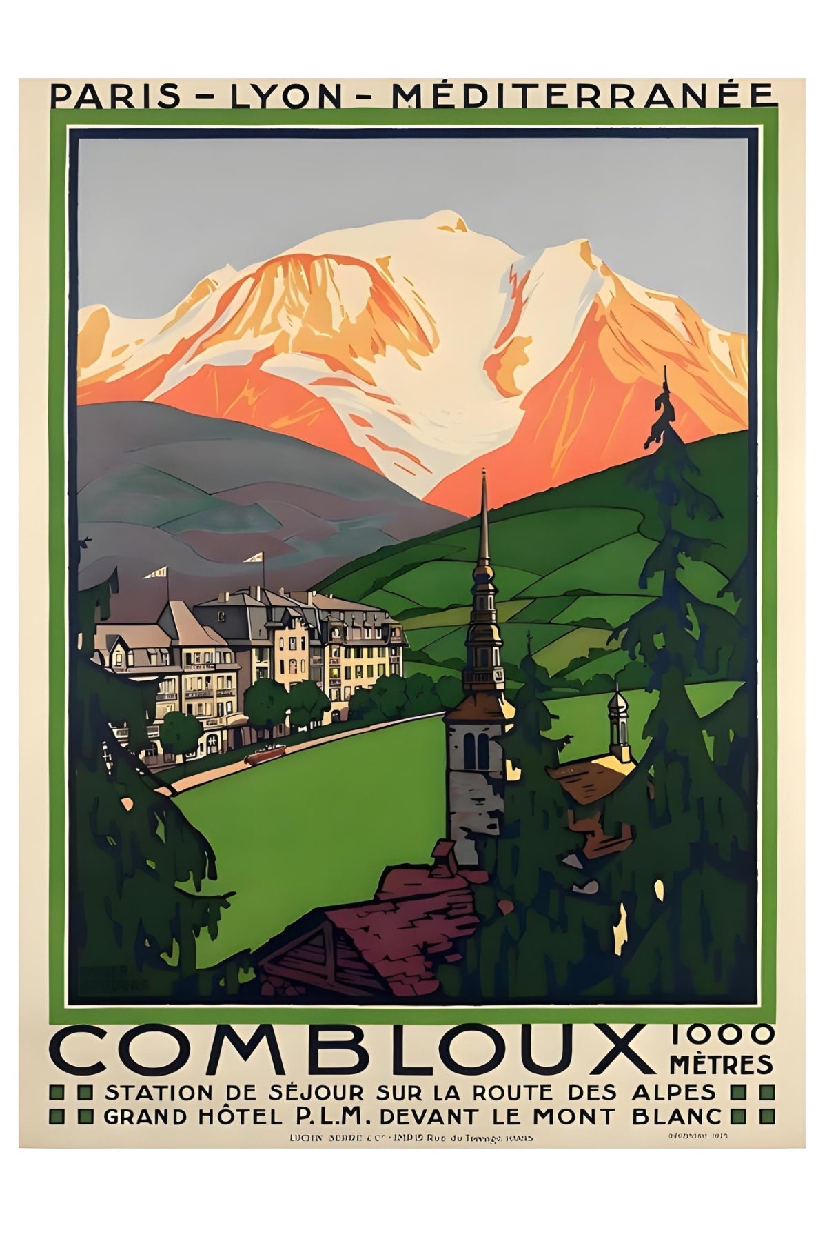 Combloux Postal Card