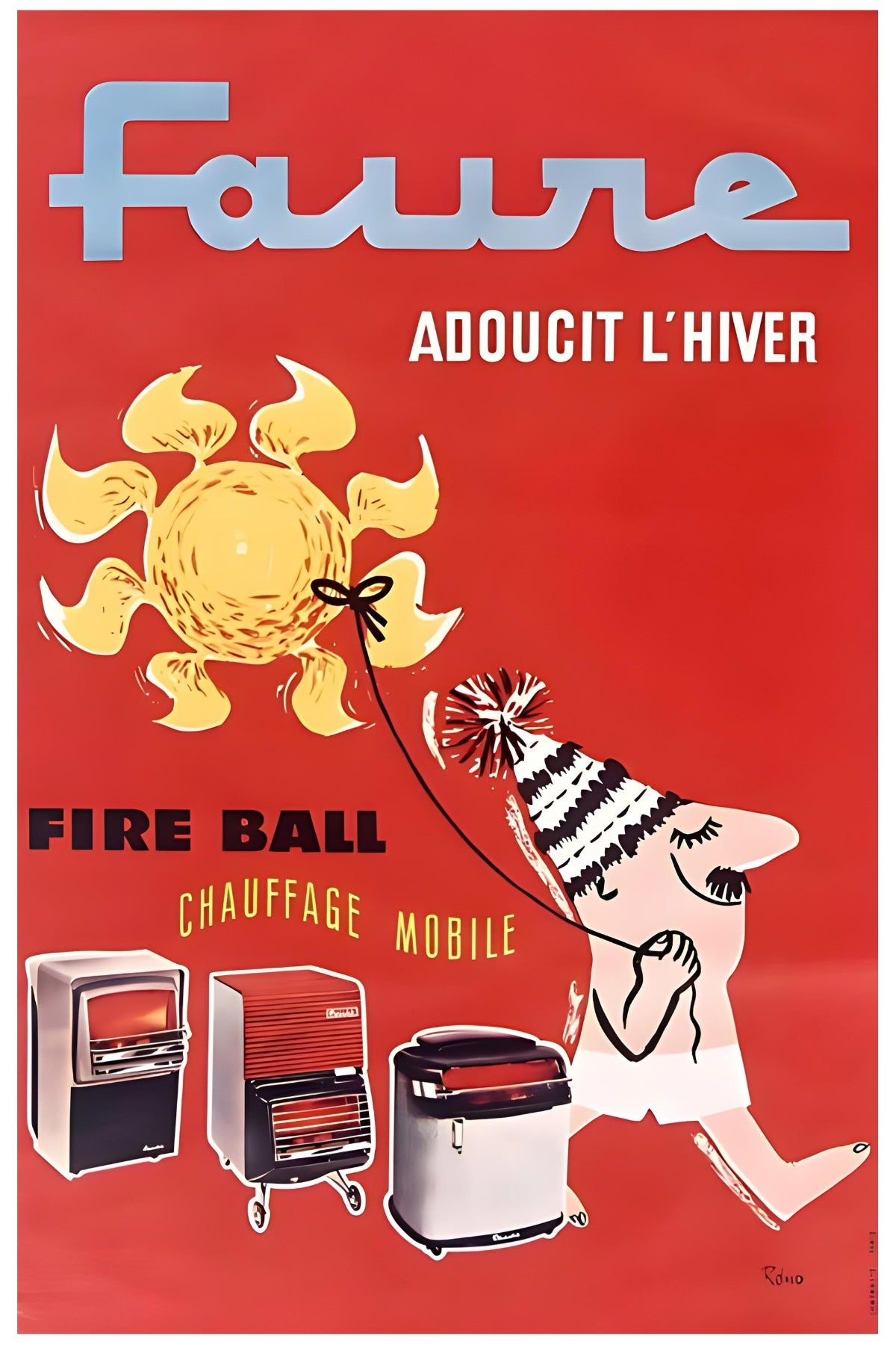Faure Fire Ball Postal Card