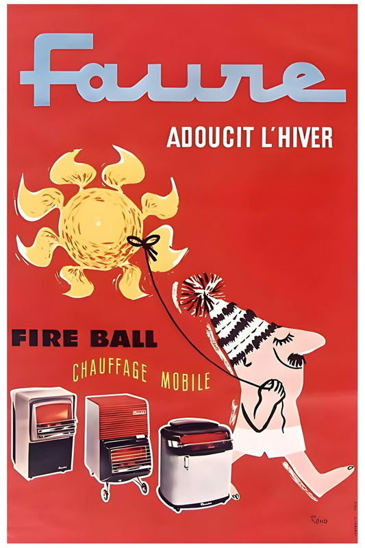 Faure Fire Ball Postal Card