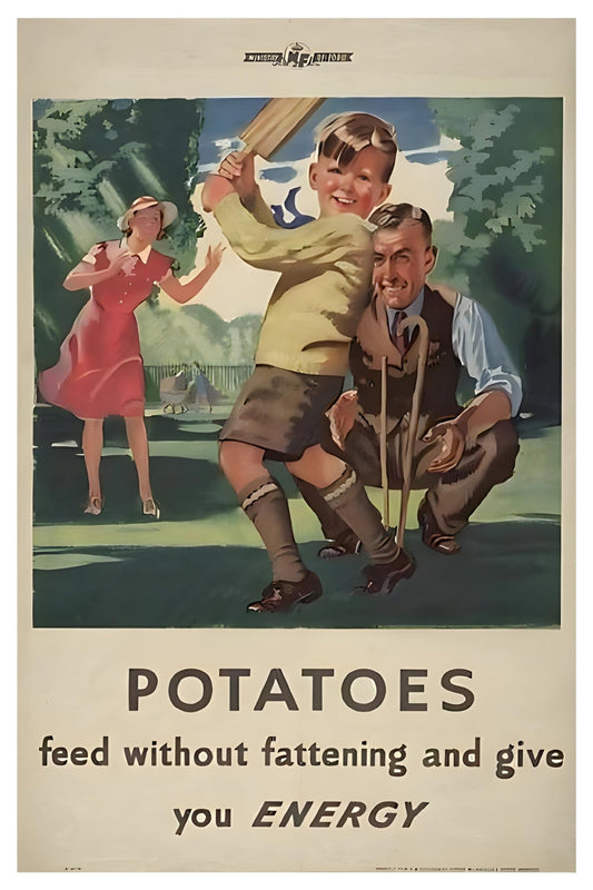 Potatoes Give You Energy Postal Card