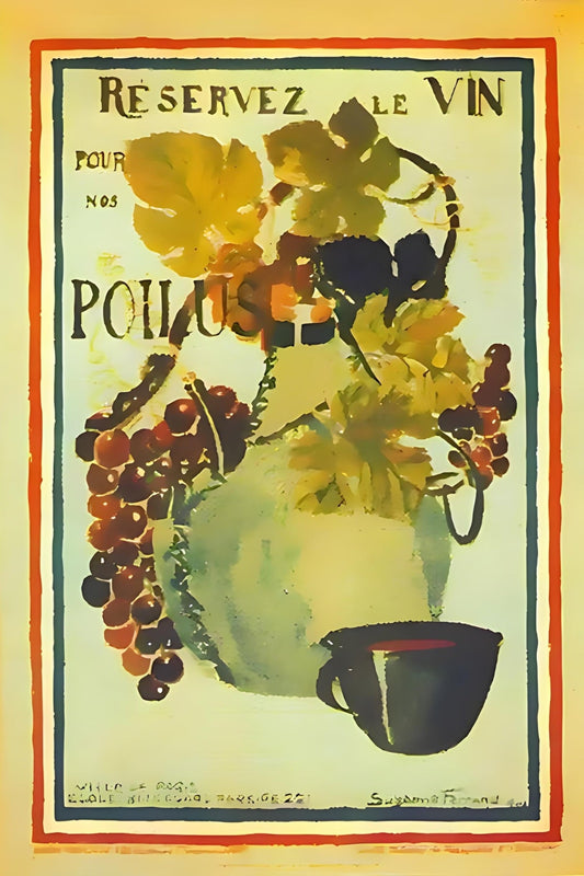 Reserve le Vin Postal Card