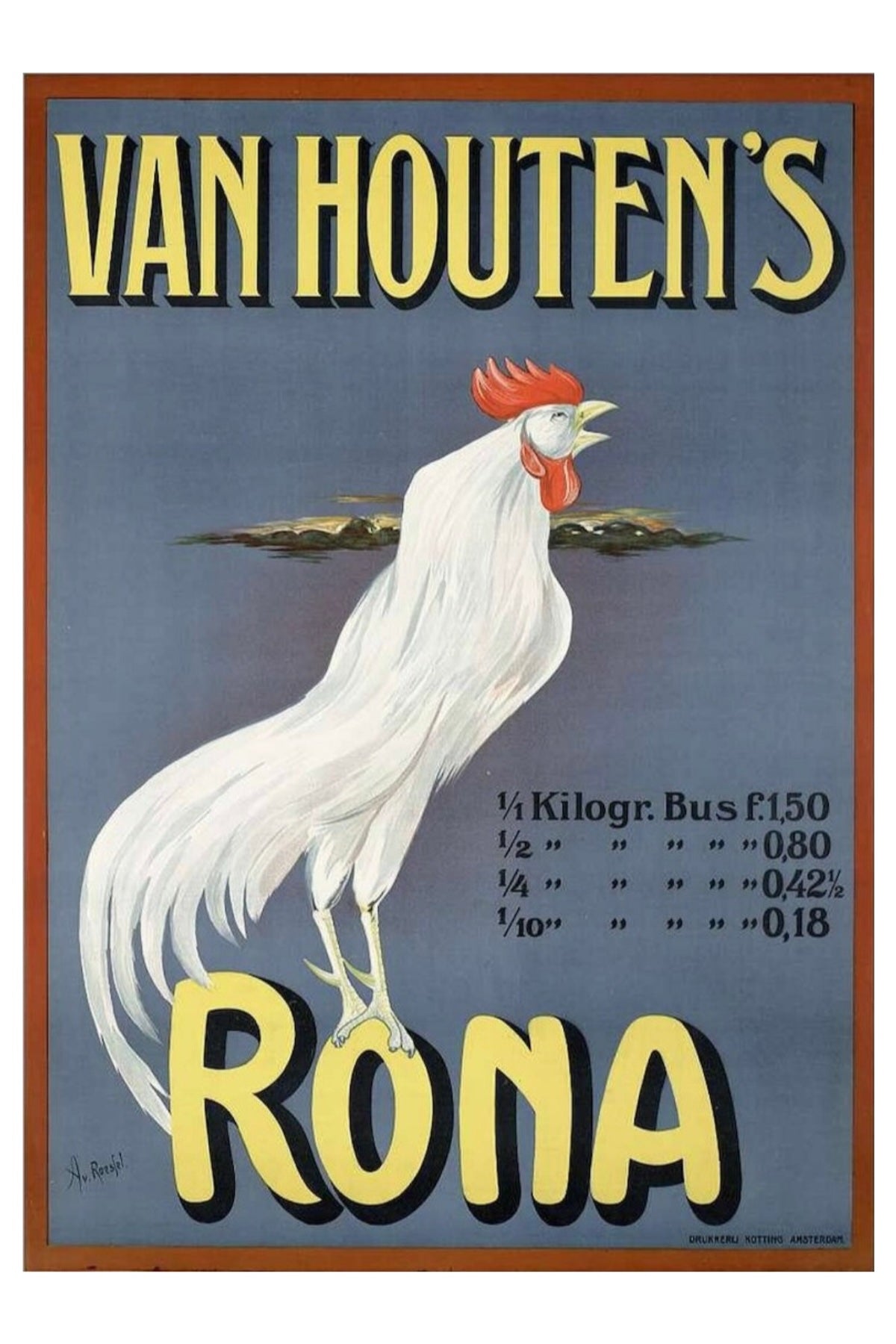 Van Houten's Rona Postal Card