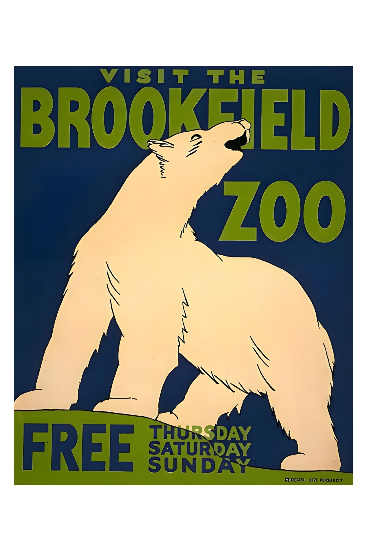 Postkarte mit Bärenmotiv im Brookfield Zoo