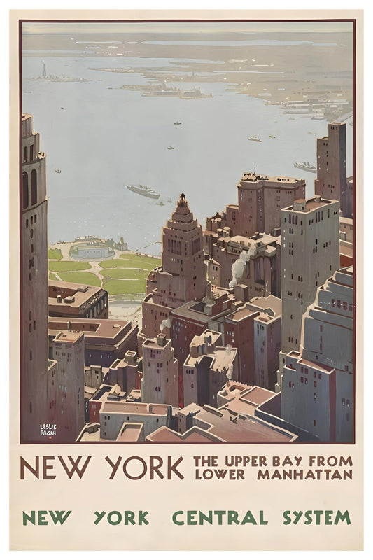 New York City Upper Bay von Lower Manhattan Postkarte