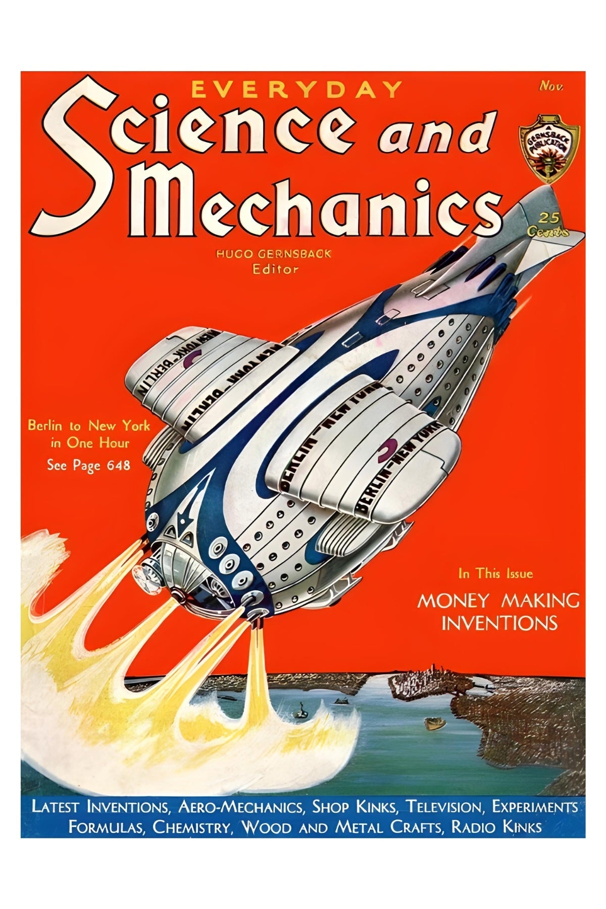 Science and Mechanics Postal Card