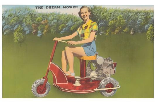 The Dream Mower Postal Card
