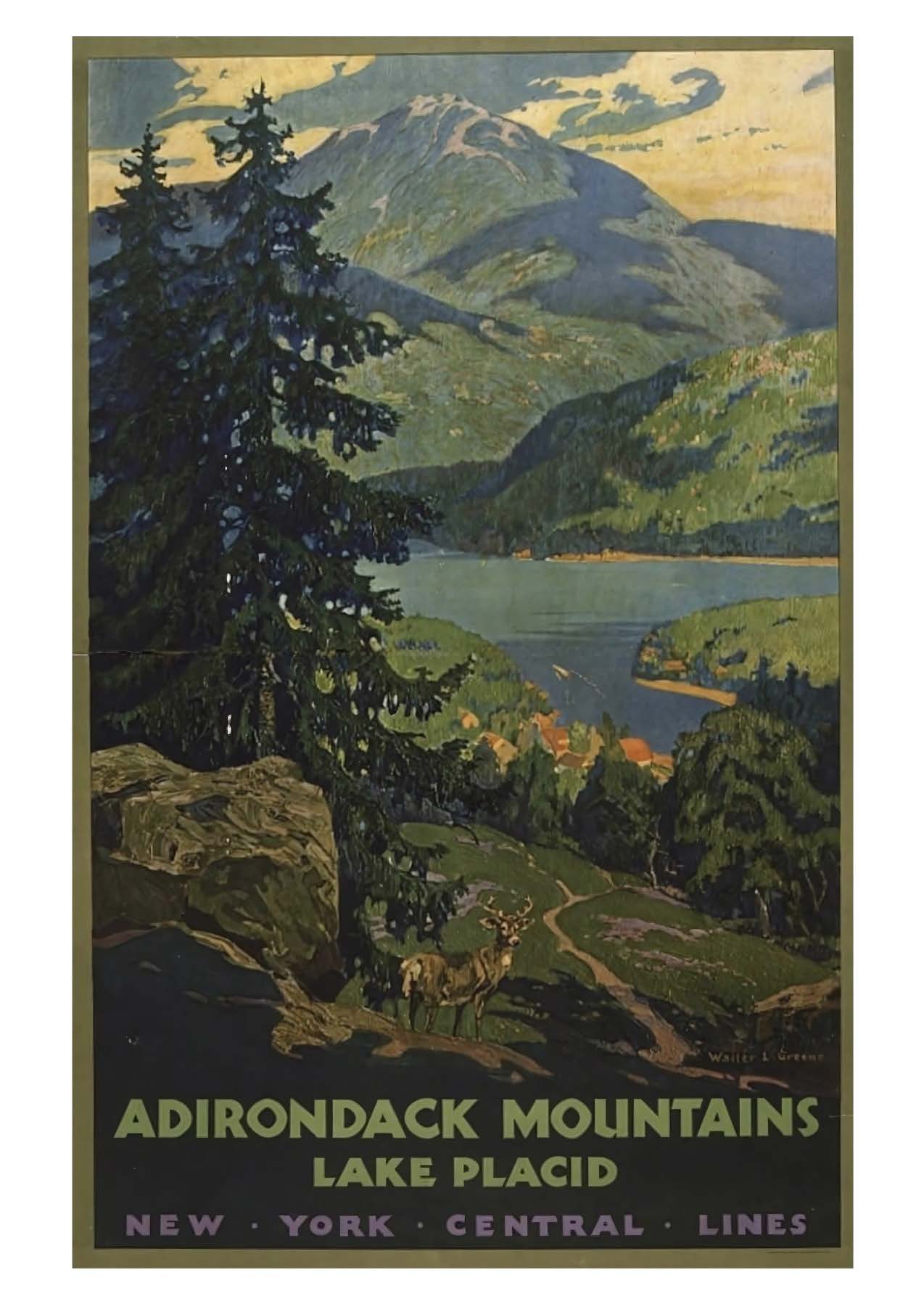 Adirondack Mountains Lake Placid Postal Card
