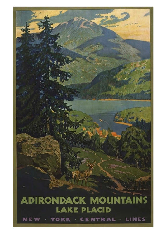 Adirondack Mountains Lake Placid Postal Card