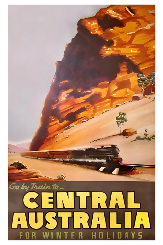 Central Australia Go By Train Postal Card