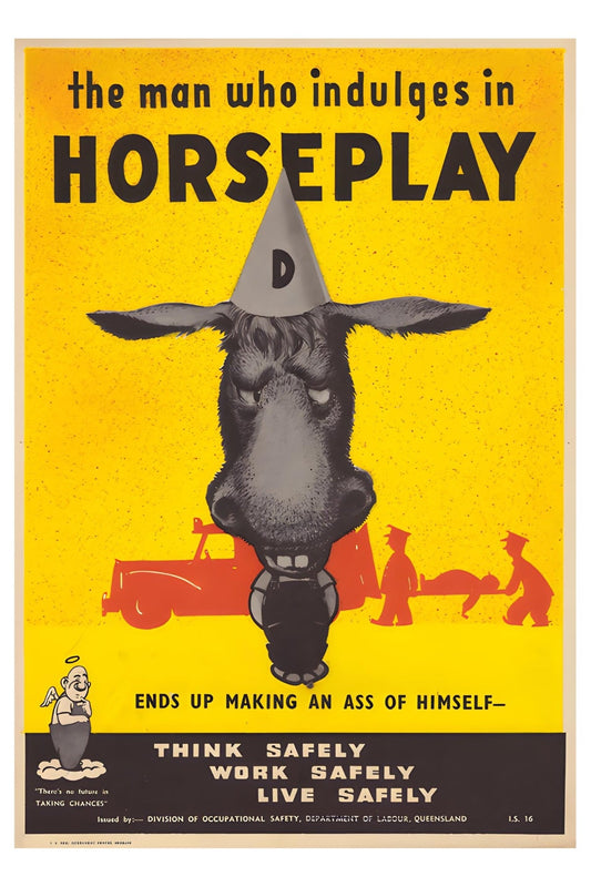 Horseplay WPA Postal Card