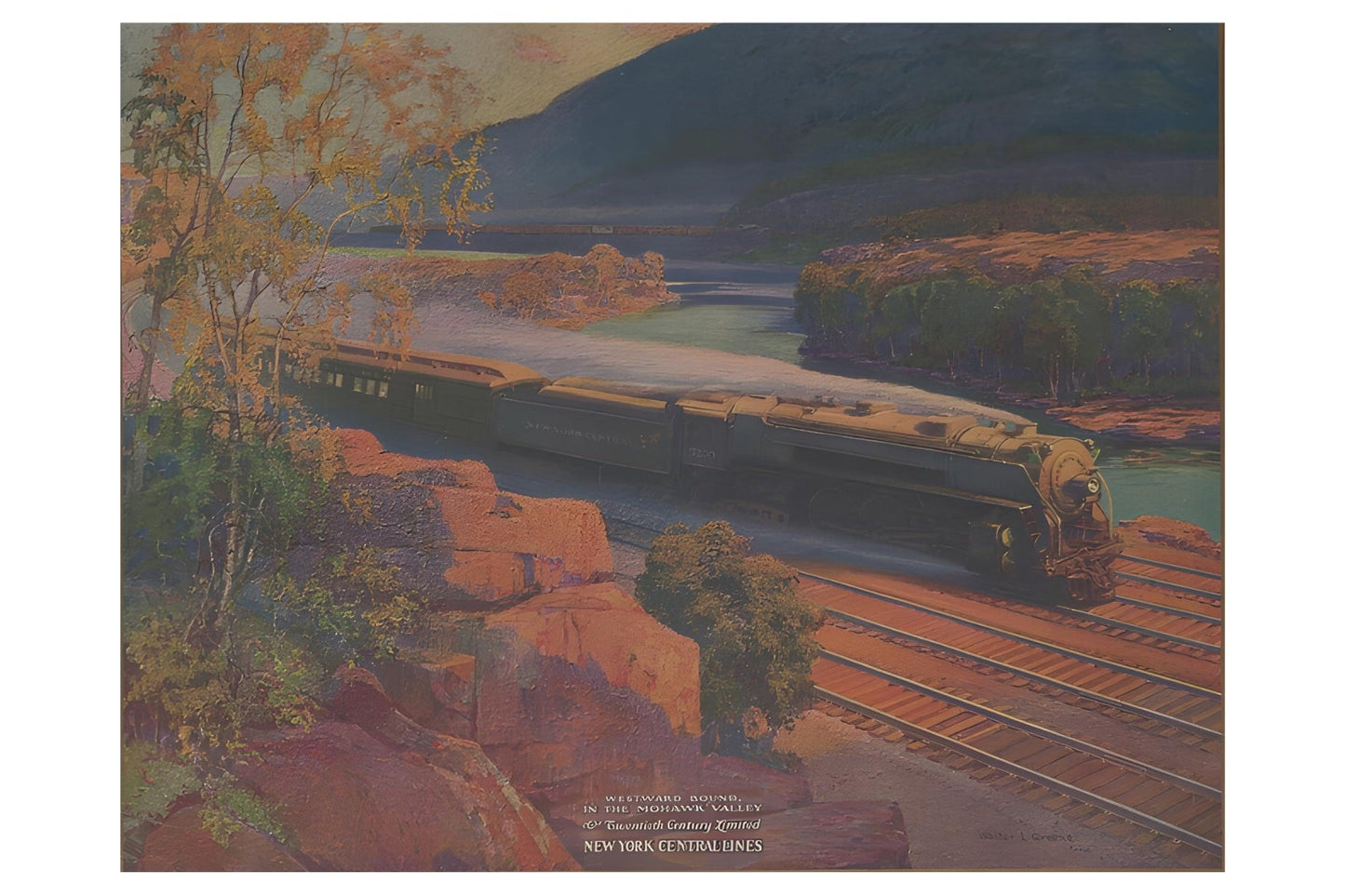 Mohawk Valley New York Central Postkarte