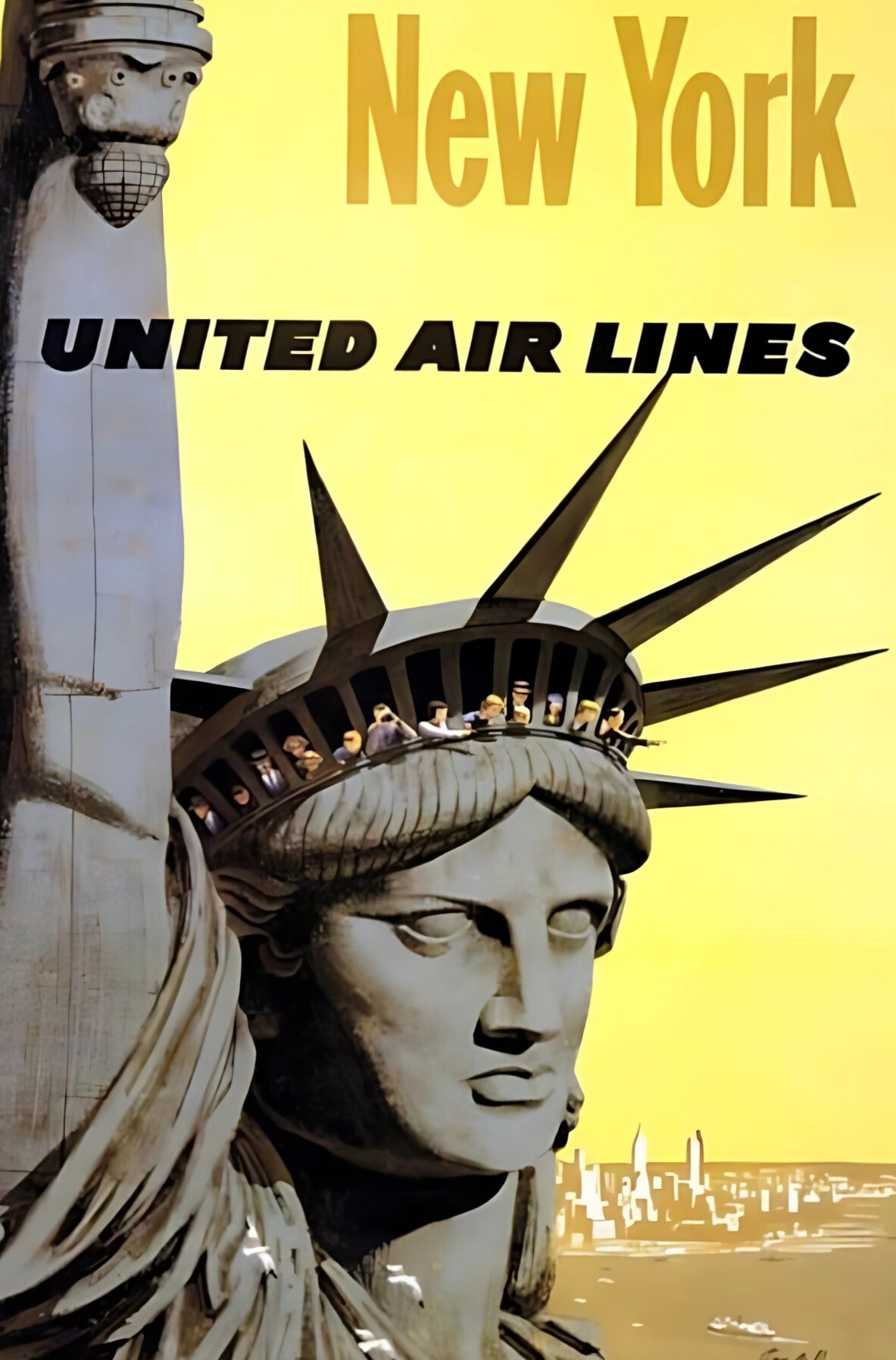 Postkarte der New York United Air Lines