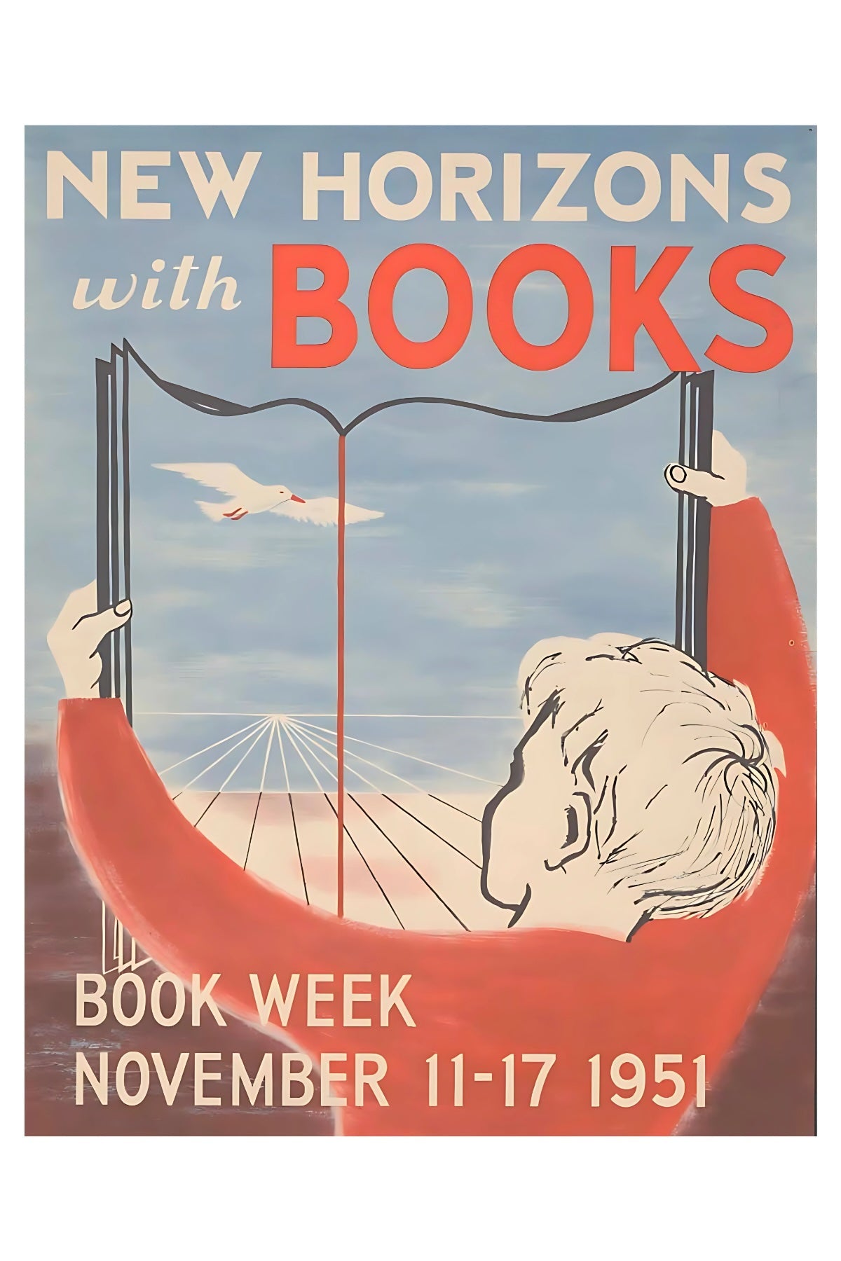 New Horizons With Books Postal Card