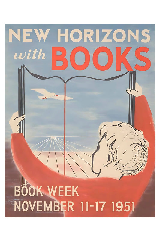 New Horizons With Books Postal Card