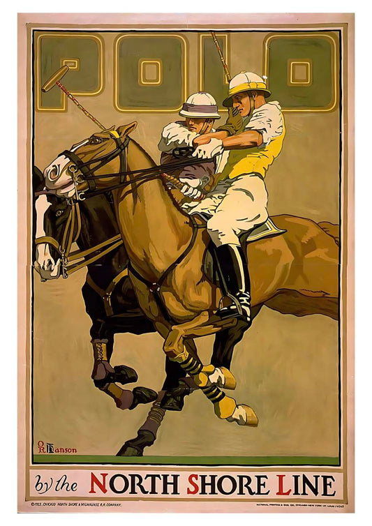 Polo Players North Shore Postal Card