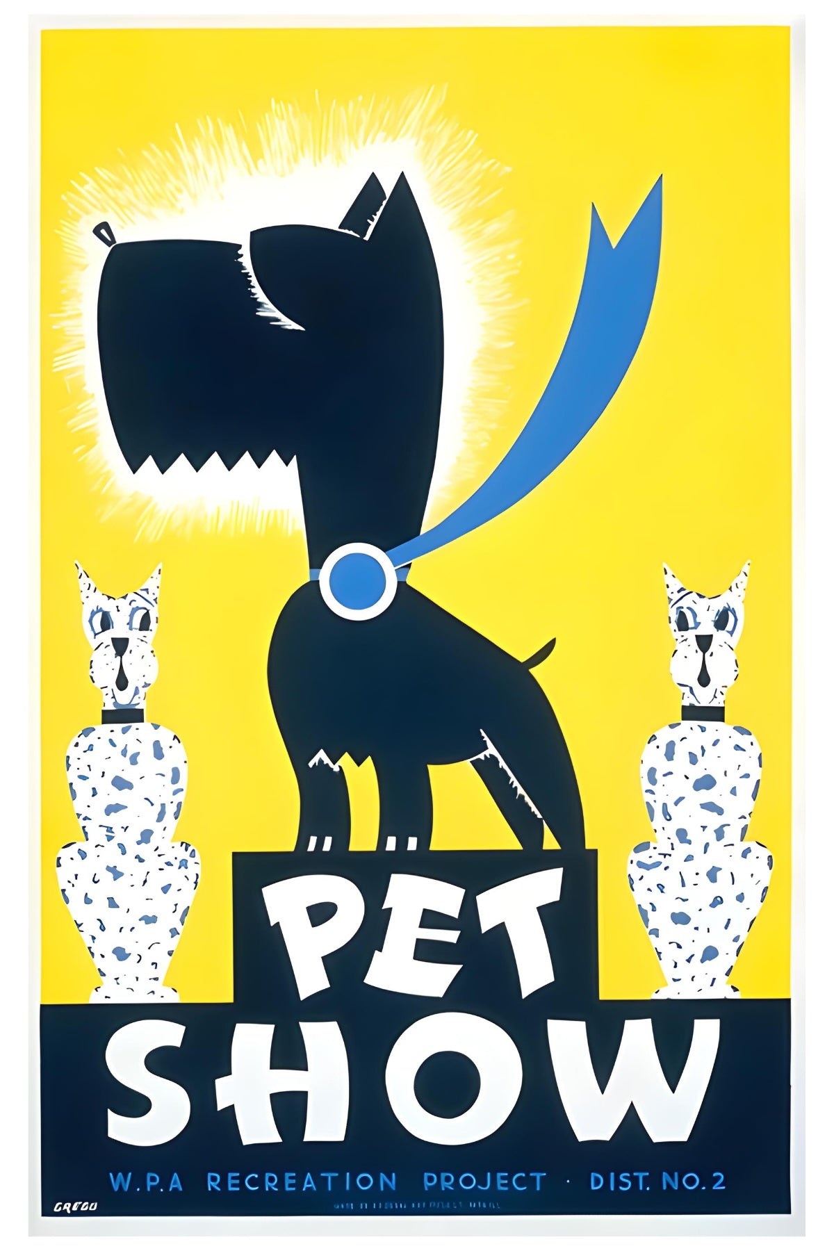 Pet Show WPA Postal Card