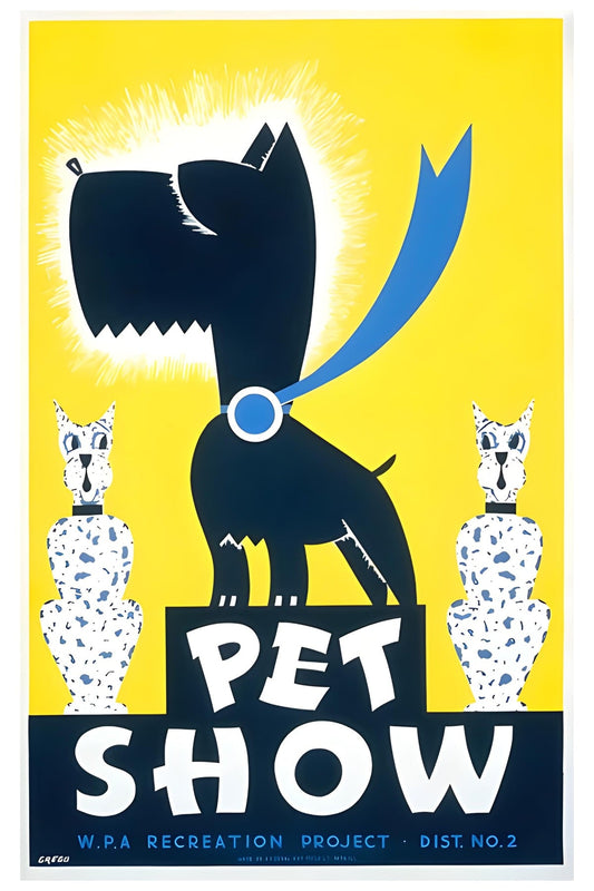 Pet Show WPA Postal Card