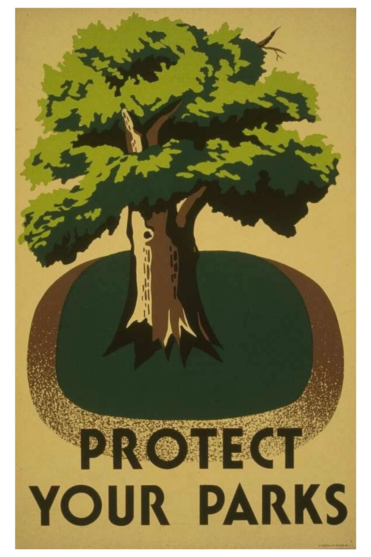 Protect Your Parks WPA Postal Card