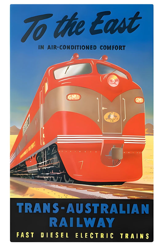 Postkarte der Transaustralischen Eisenbahn