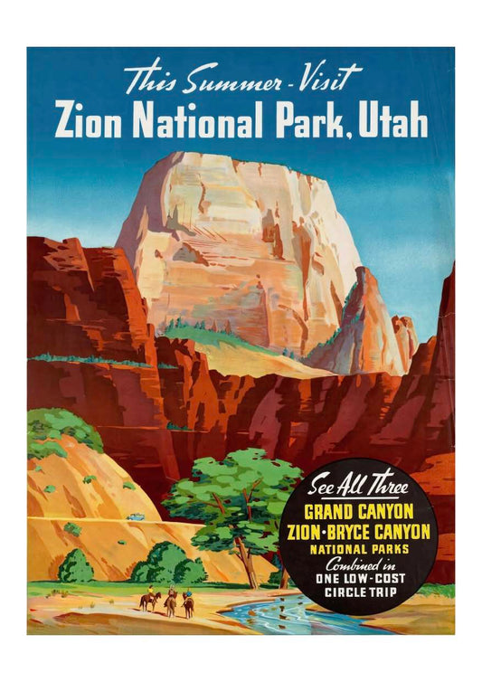 Zion National Park Postal Card