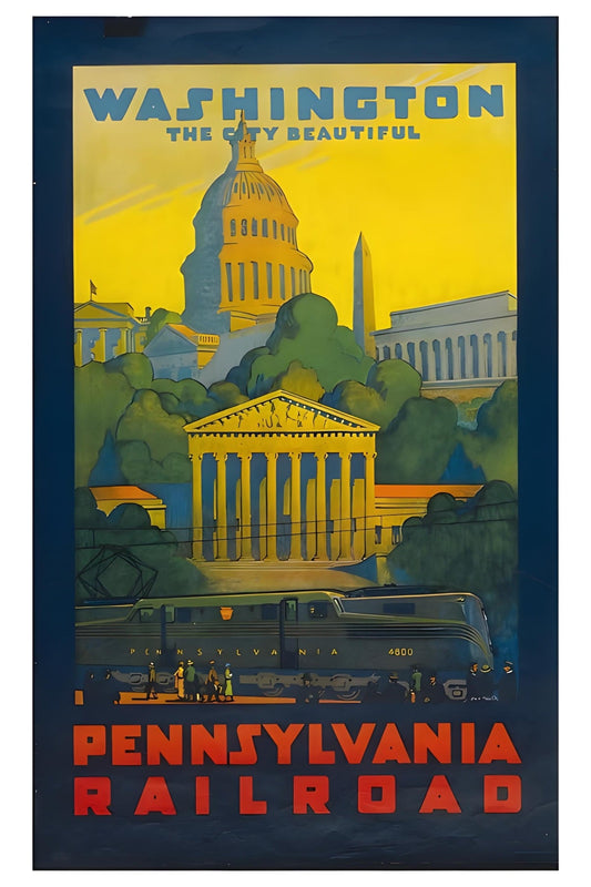 Washington DC Pennsylvania Eisenbahn Postkarte
