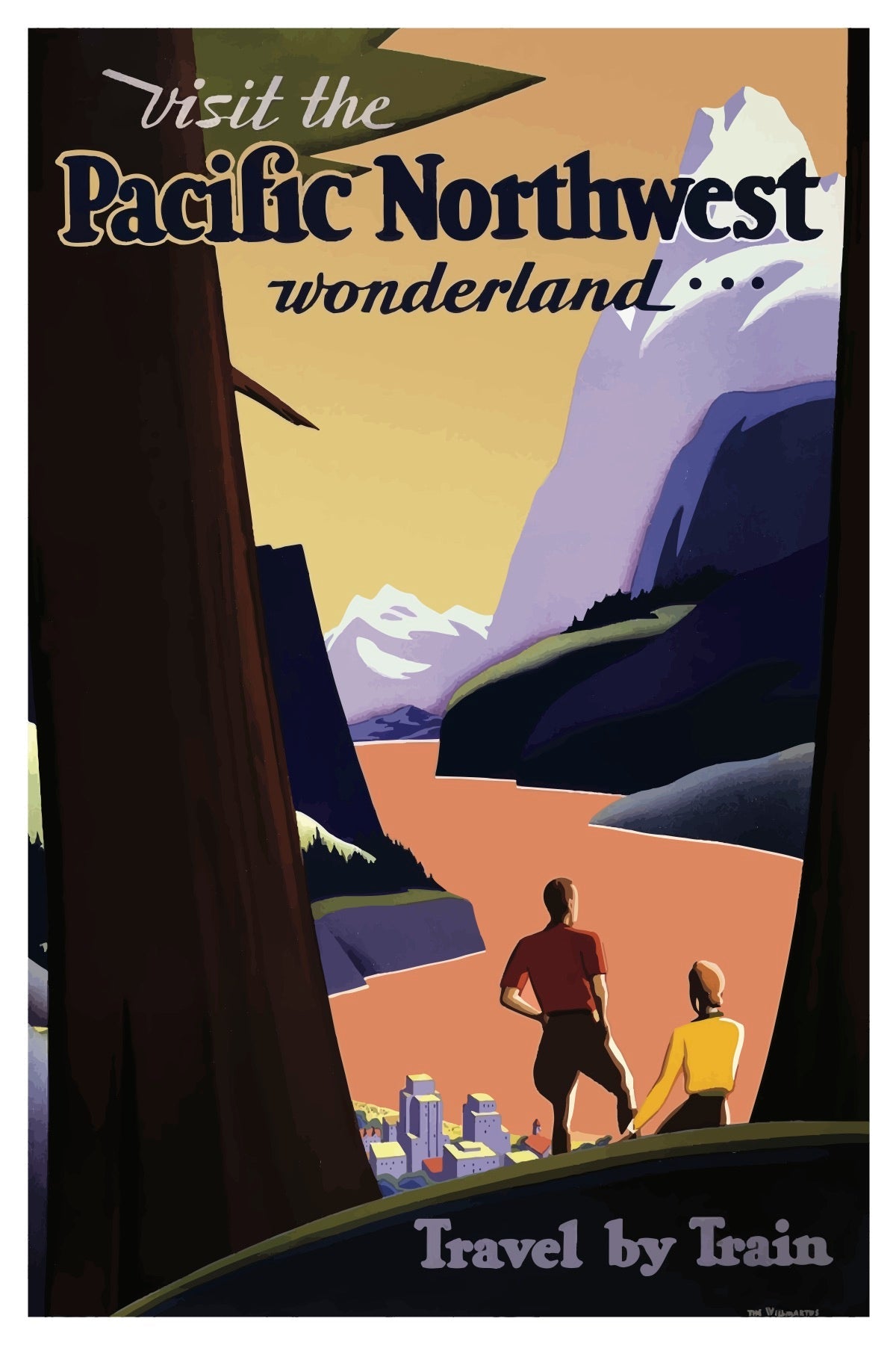 PAZIFISCHER NORDWESTEN-WUNDERLAND-POSTKARTE