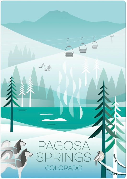 Pagosa Springs (Winter) Postkarte