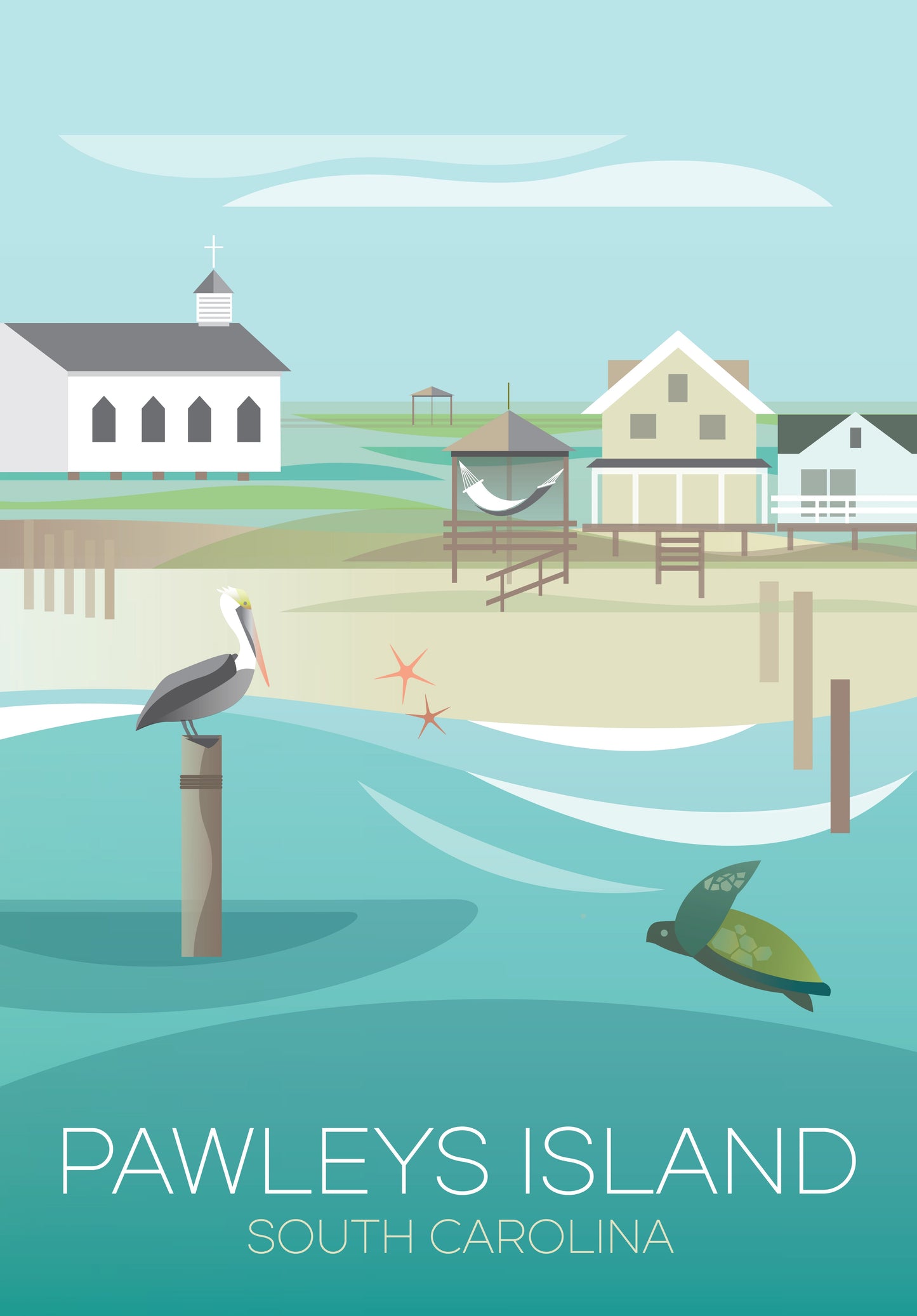 LTP - Pawleys Island Postkarte