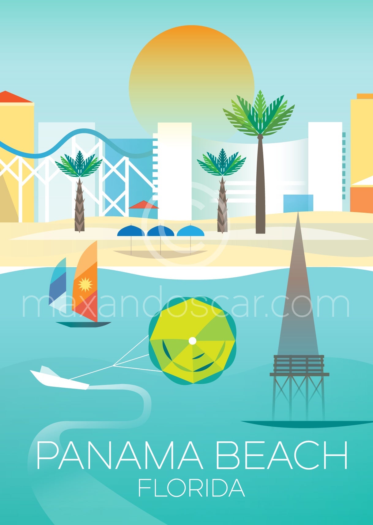 Panama Beach, Florida Postkarte