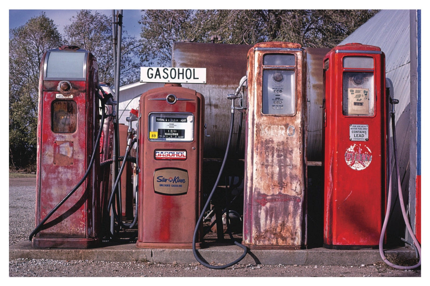 Gasahol Pumps Postal Card