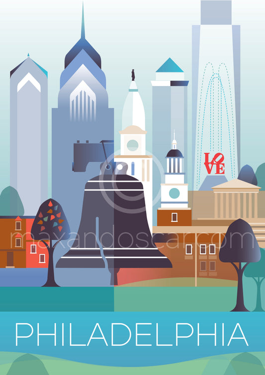 PHILADELPHIA-POSTKARTE