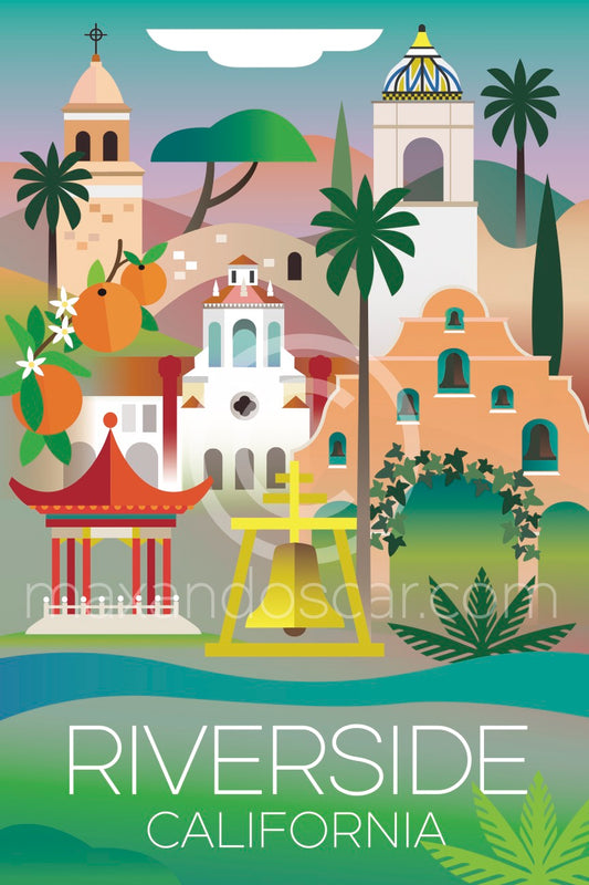 Riverside, Kalifornien Postkarte