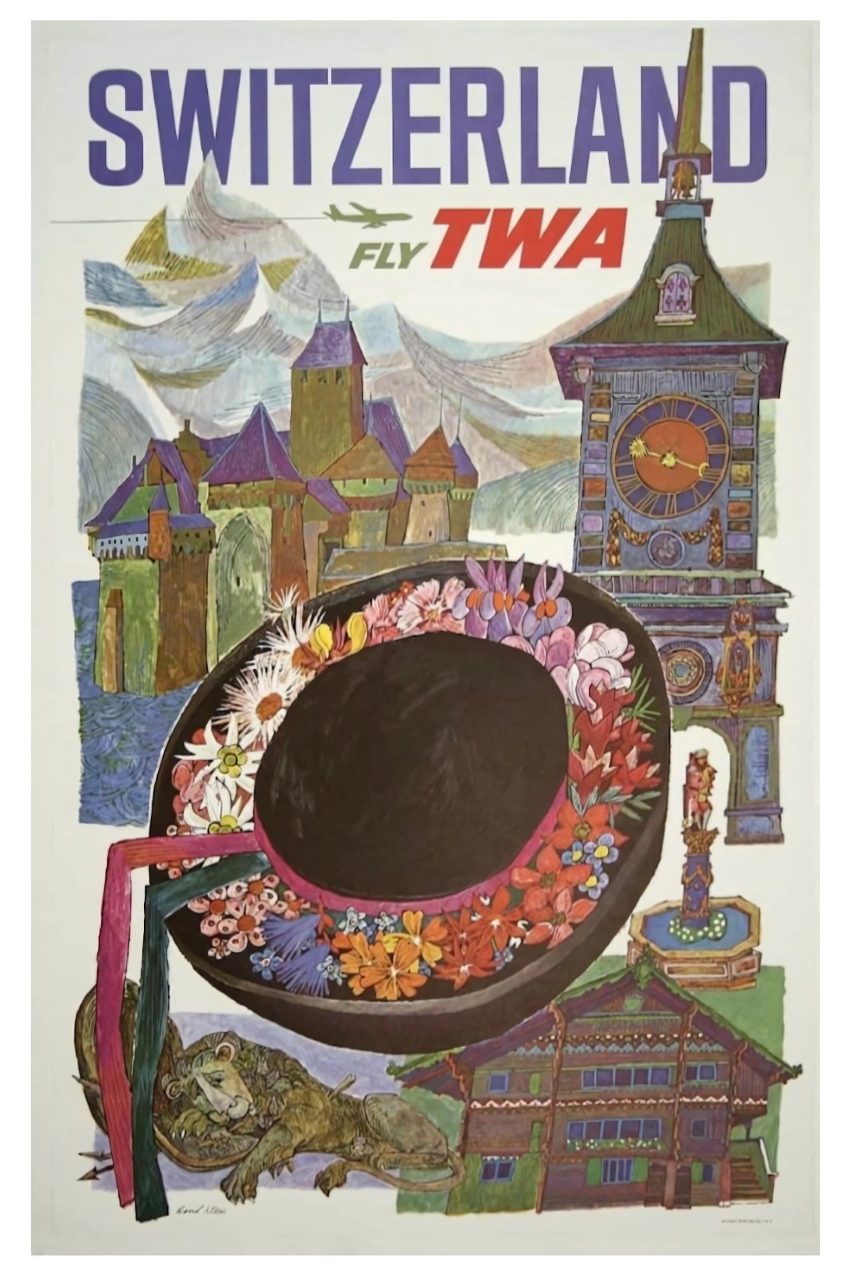 Schweiz TWA Postkarte