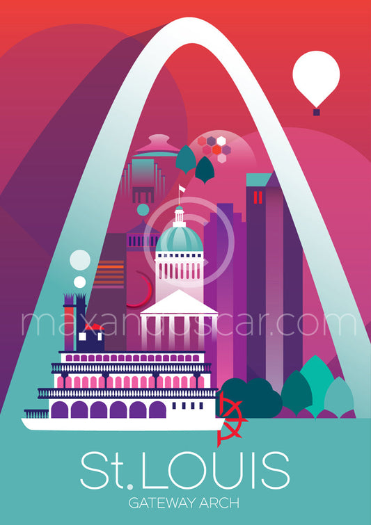 St. Louis Postkarte