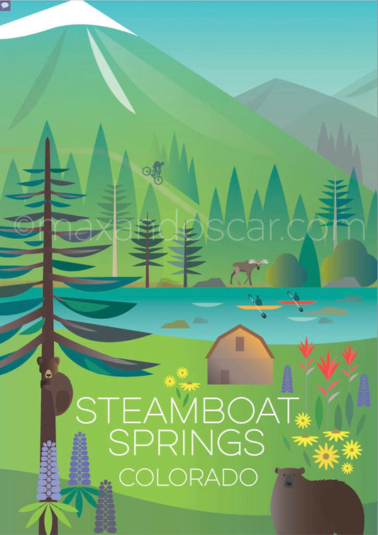 Steamboat Springs (Sommer) Postkarte