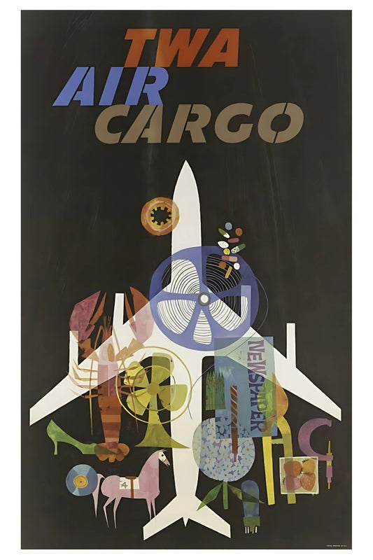 TWA Air Cargo Postal Card