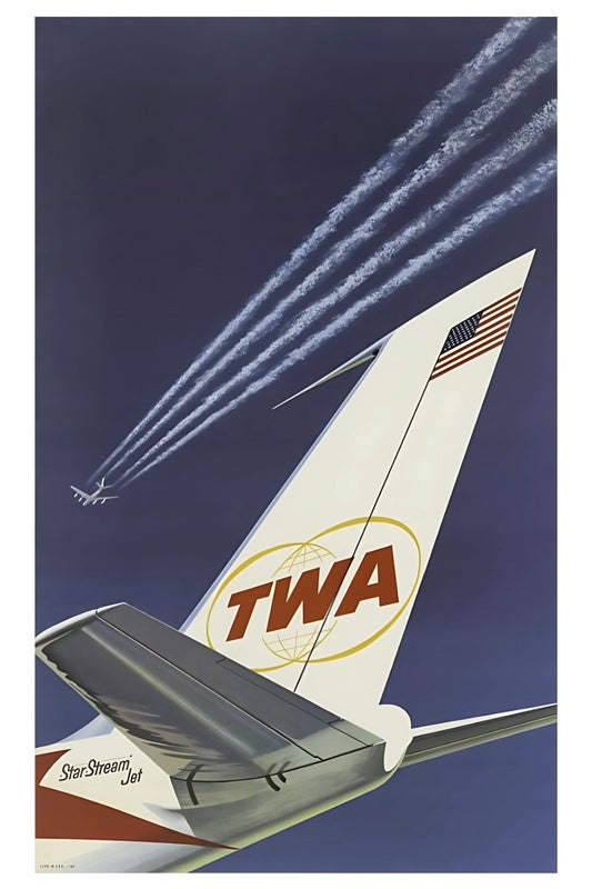 TWA Star Stream Postkarte