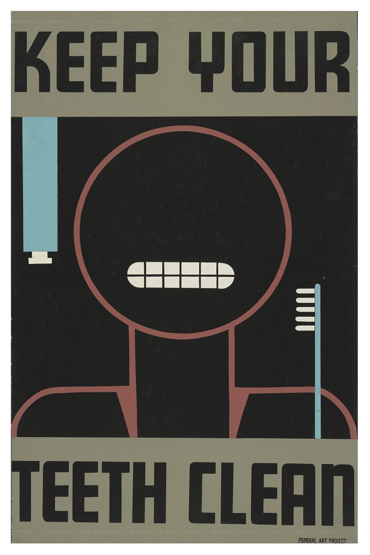HALTEN SIE IHRE ZÄHNE SAUBER WPA POSTAL CARD