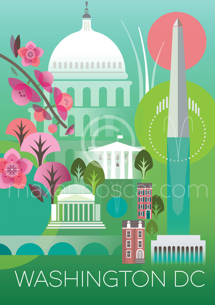 WASHINGTON DC POSTKARTE