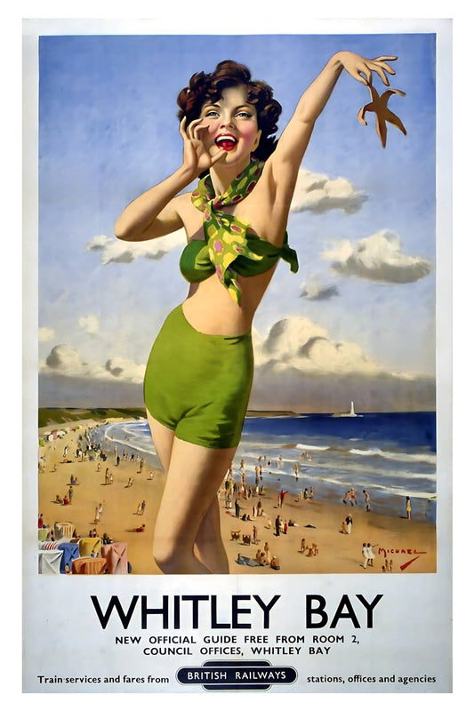 Whitley Bay British Rail Postcard