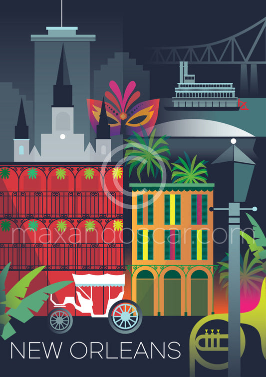 NEW ORLEANS POSTKARTE