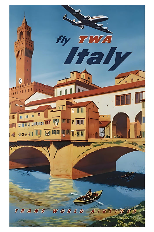 Italy TWA Postal Card