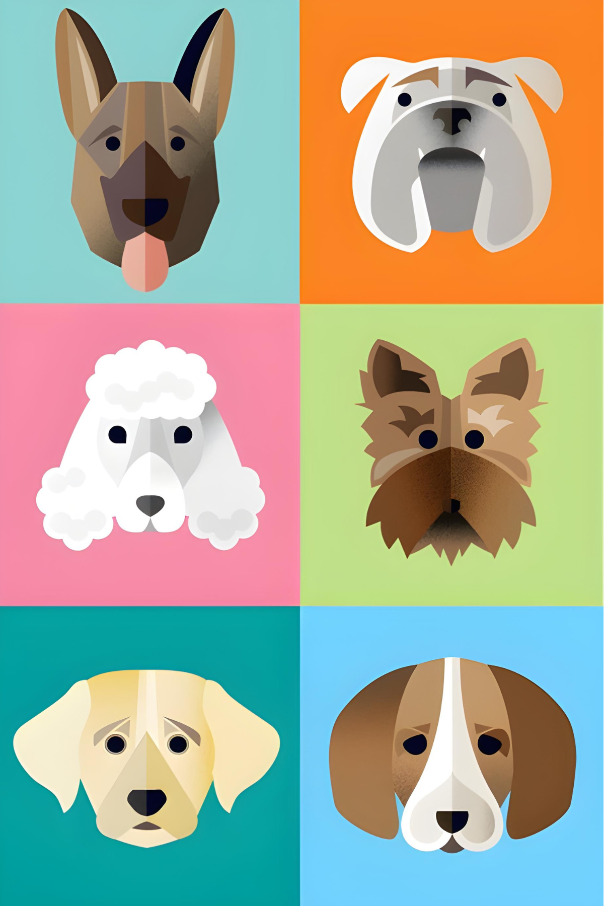 Dandy Dogs Postcard