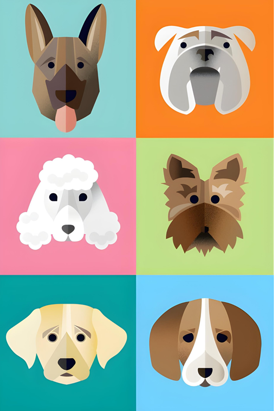 Dandy Dogs Postcard