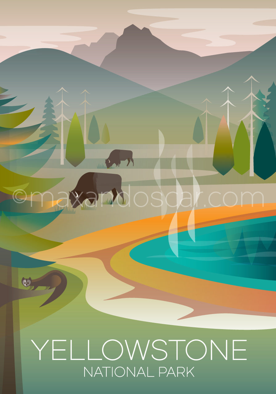 LTP - Yellowstone Grand Prismatic Postcard