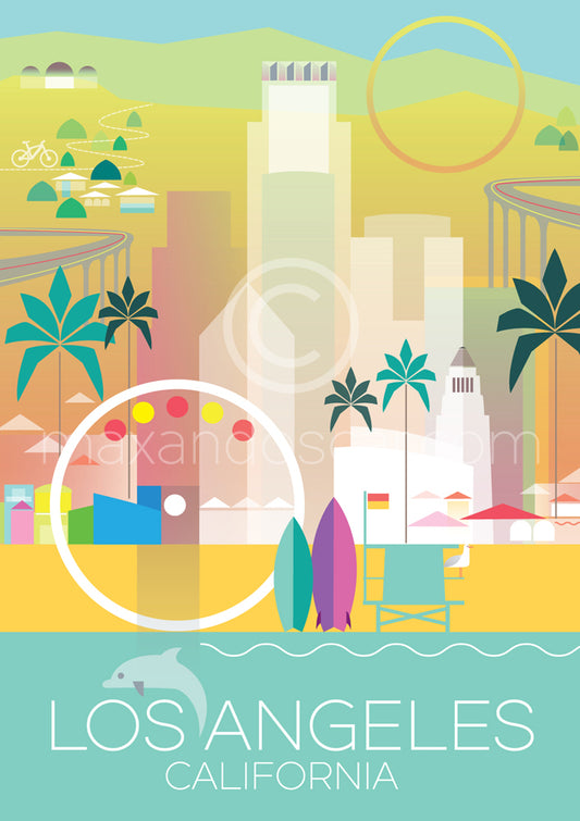 LOS ANGELES POSTCARD