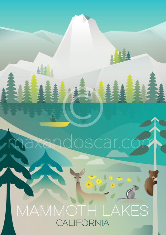 MAMMOTH LAKES SUMMER POSTCARD